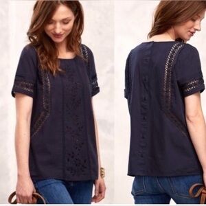 Sezane Cassis Blouse - Sz 38 (US 6) - Navy